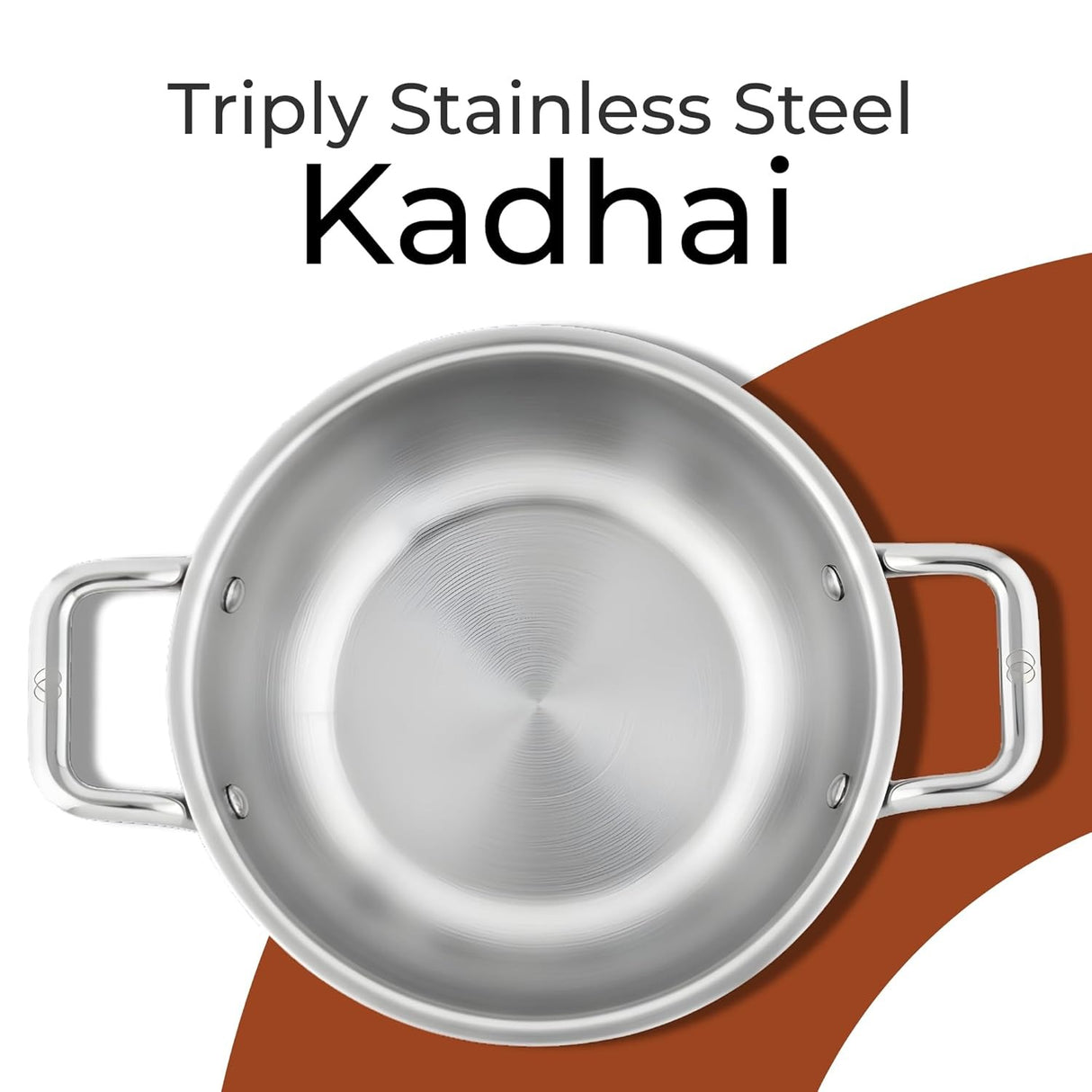 Omichef PRIMAX Elite Premium Triply Cookware Set – Kadai, Frypan & Wok with Lid