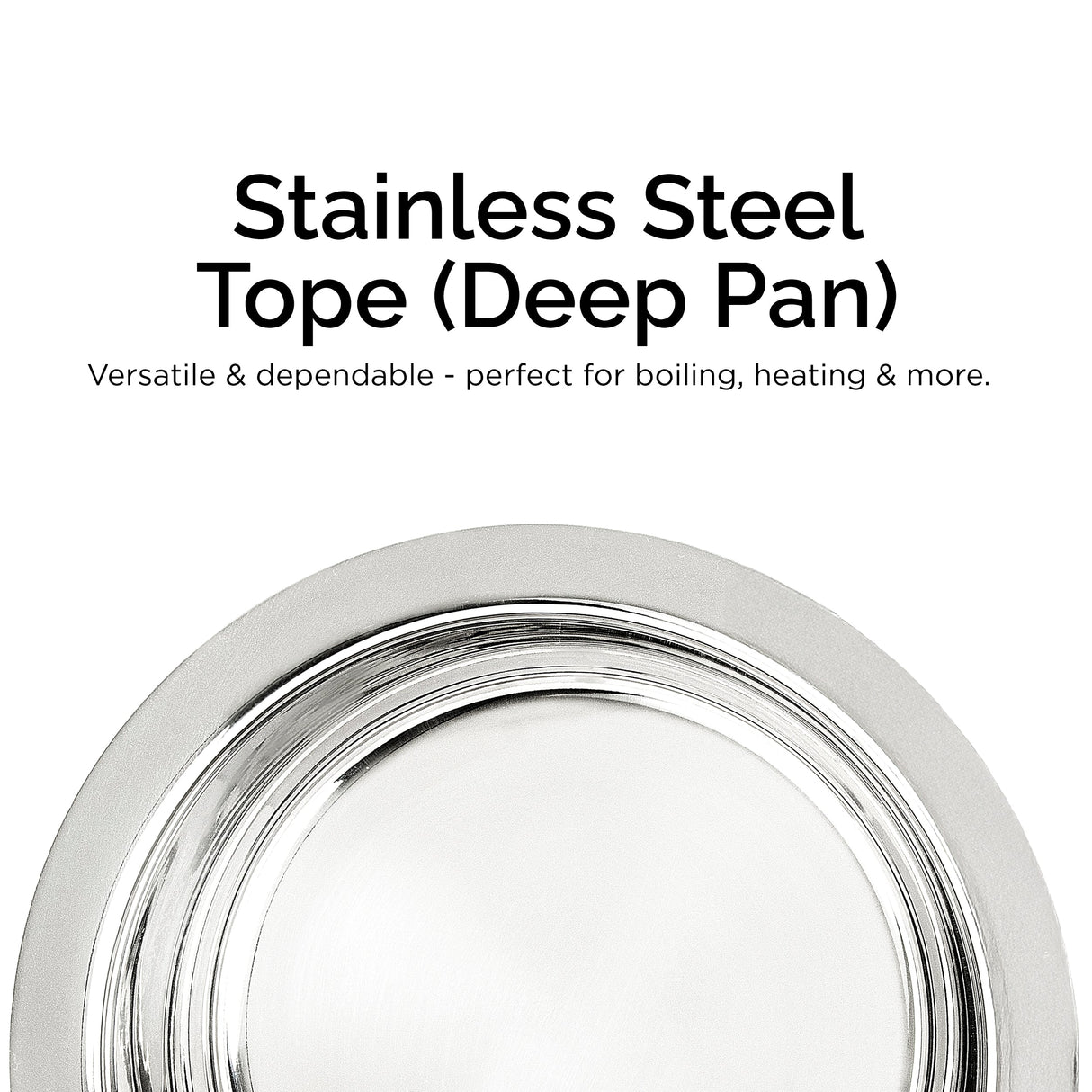 TRIO Sandwich Bottom Stainless Steel Tope Set Of 5 with Free Spatula - Induction Compatible OmiChef