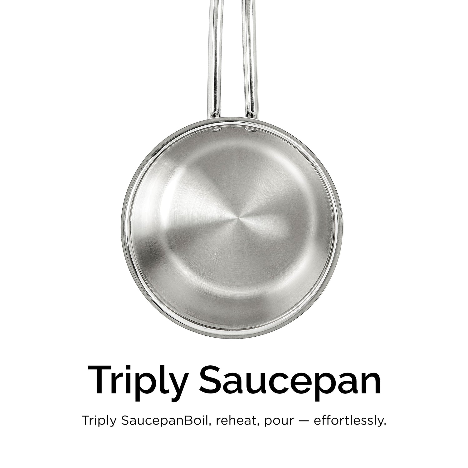 Elite Triply Stainless Steel Kitchen Saucepan set of 2 with Free Spatula- Induction compatible OmiChef