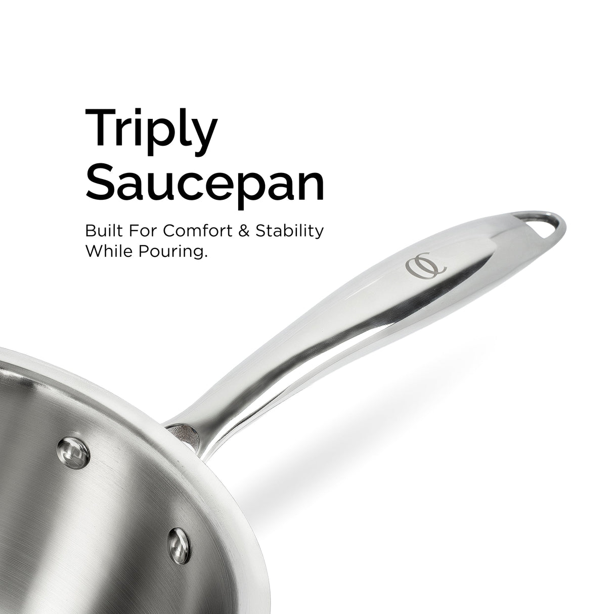 TRIMAX Triply Saucepan Set with Free Spatula- Premium Quality OmiChef
