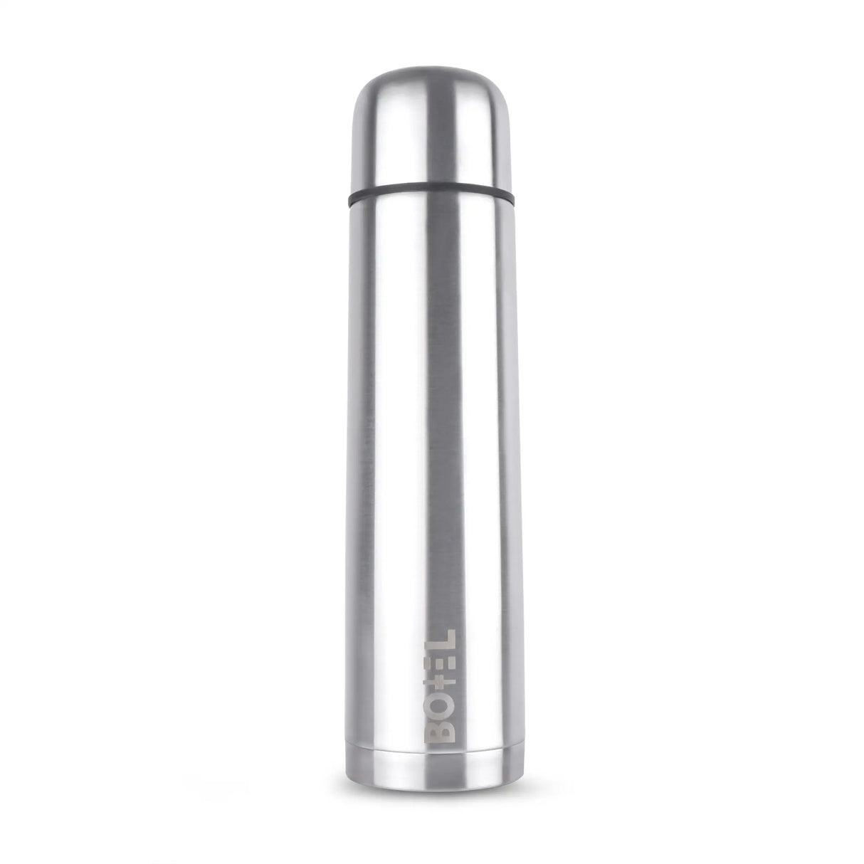 Omichef Silver Thermo Tough Double wall Steel Water bottle Hot & Cold for 24 hours Flask