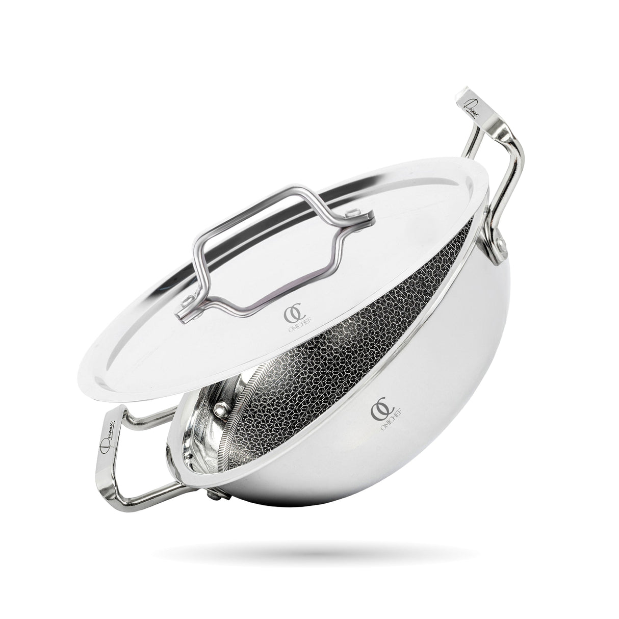 FLEX Triply HoneyComb Kadai with Free Spatula OmiChef