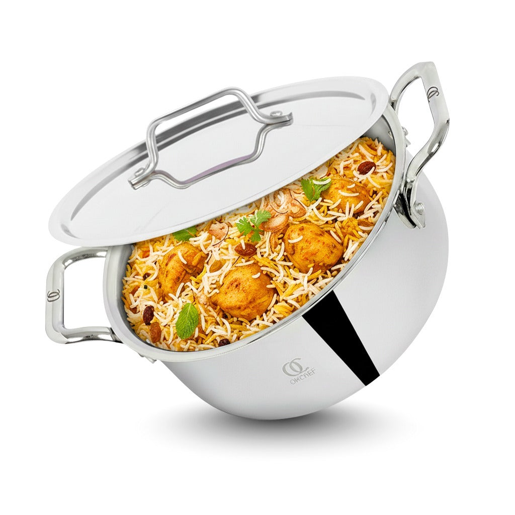 TRIMAX Triply Casserole/Dutch Oven/Biryani Pot with Free Spatula