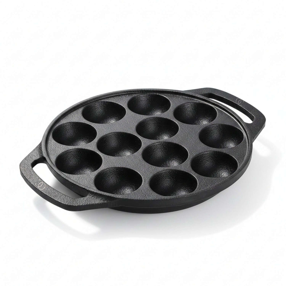 Omichef Cast Iron Paniyaram Pan | 12 Pit | Durable, Even-Heat Cast Iron