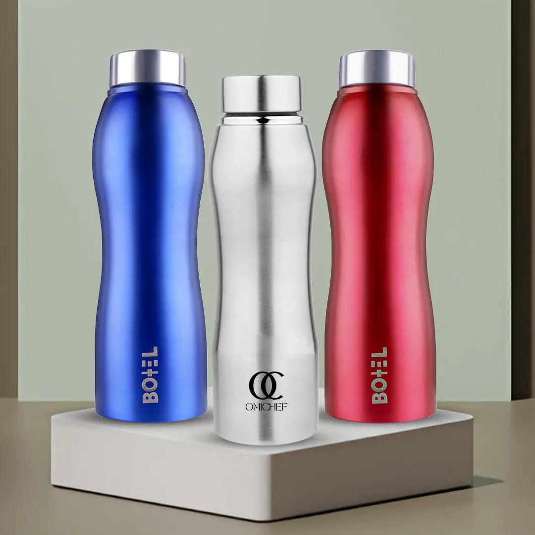 UniSteel Curvy Fridge Bottle- Capacity 1 Litre OmiChef