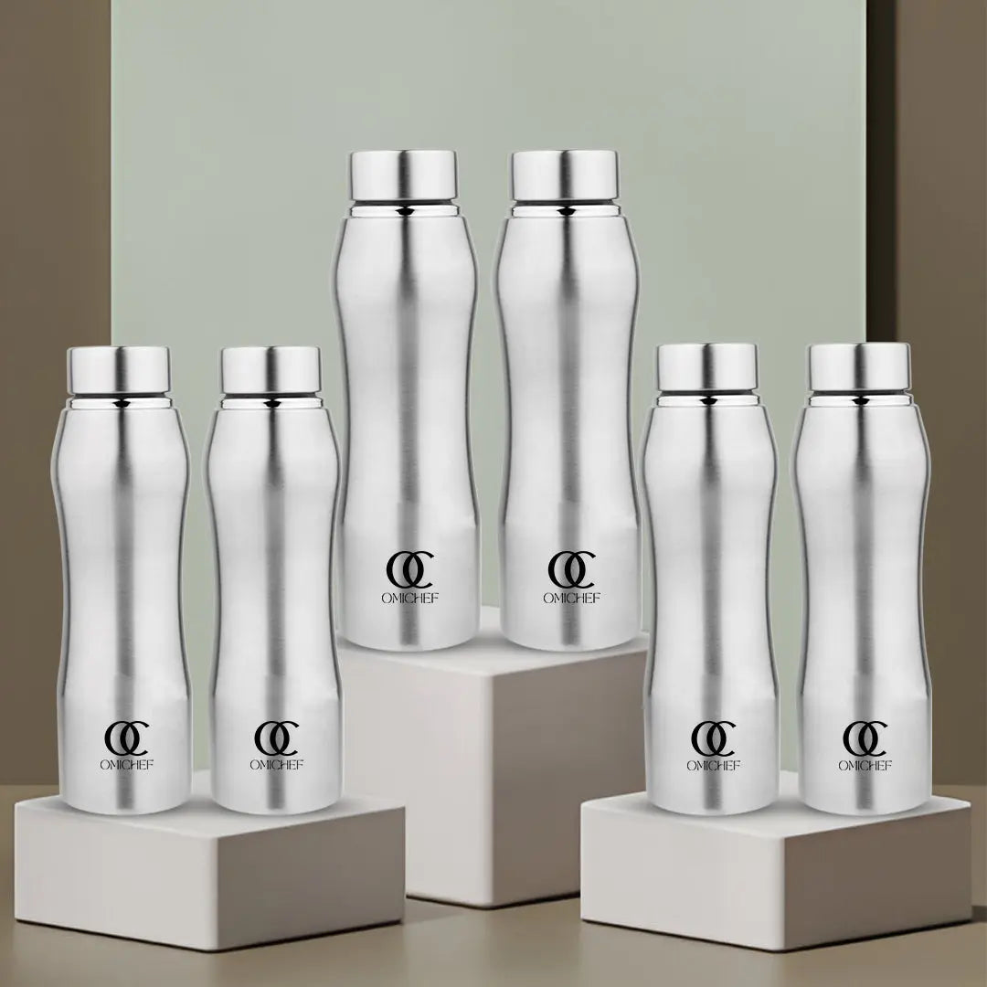 UniSteel Curvy Fridge Bottle- Capacity 1 Litre OmiChef