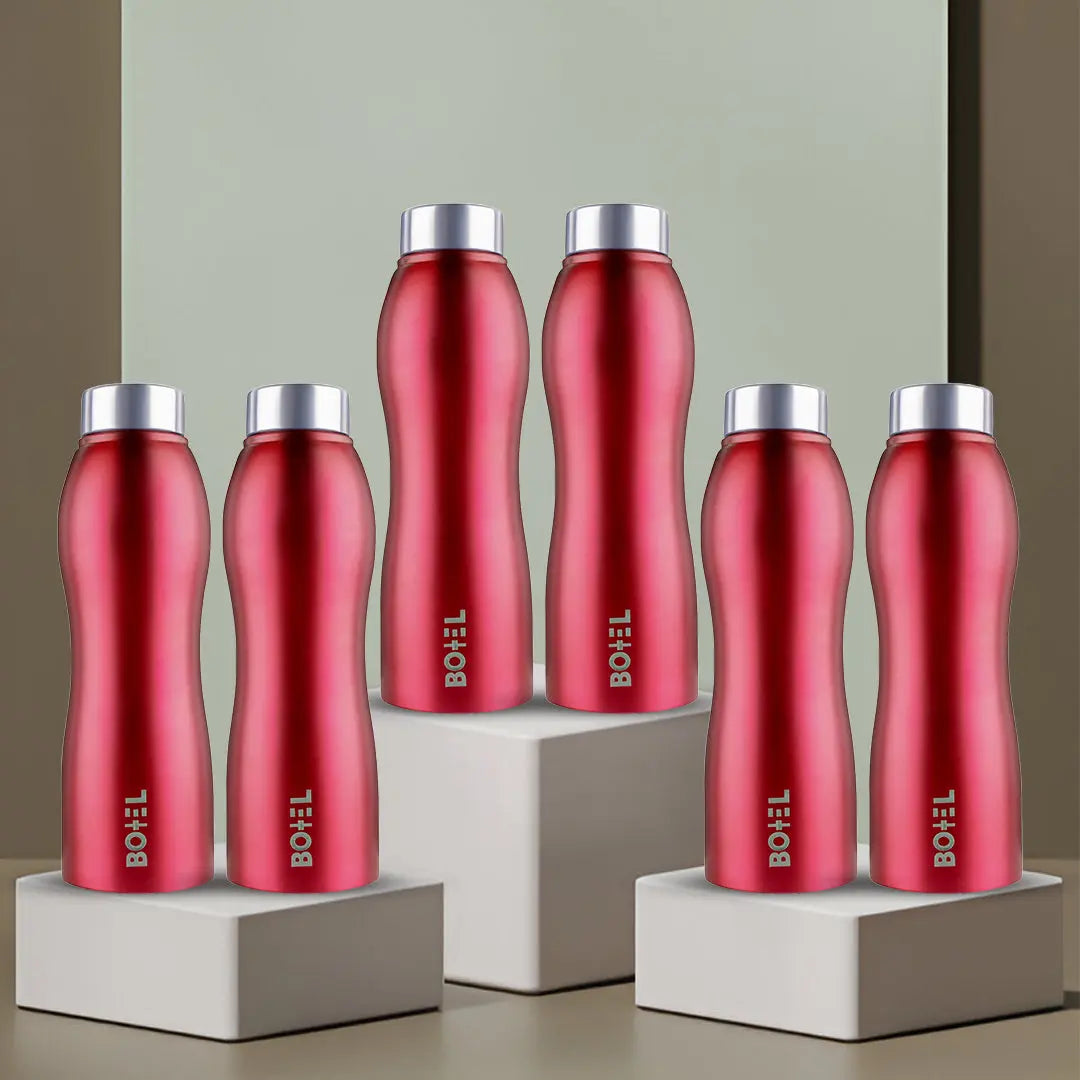 UniSteel Curvy Fridge Bottle- Capacity 1 Litre OmiChef