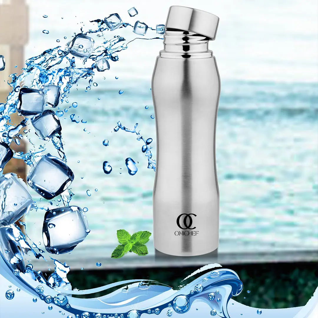 UniSteel Curvy Fridge Bottle- Capacity 1 Litre OmiChef