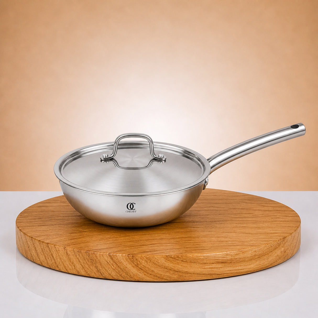 Triply Steel Wok With Lid