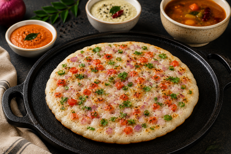 Soft Vegetable Uttapam Recipe