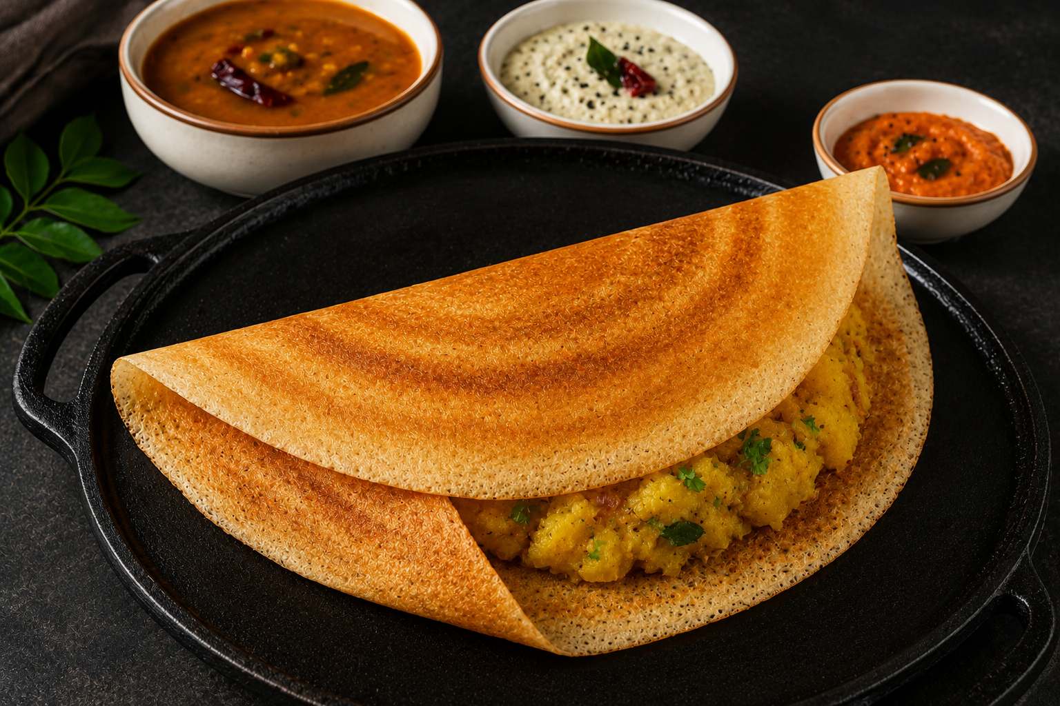 Golden Masala Dosa Recipe