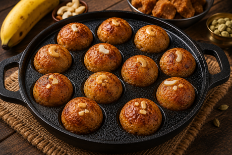 Sweet Banana Paniyaram Recipe