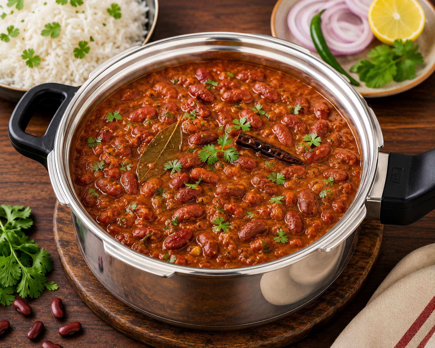 Rich Rajma Masala Cooked Perfectly In Triply Steel Cooker