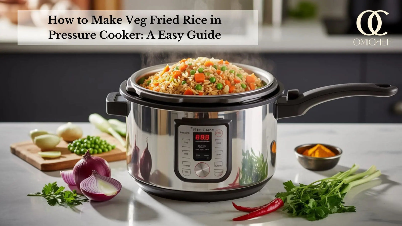 Veg Fried Rice in Pressure Cooker