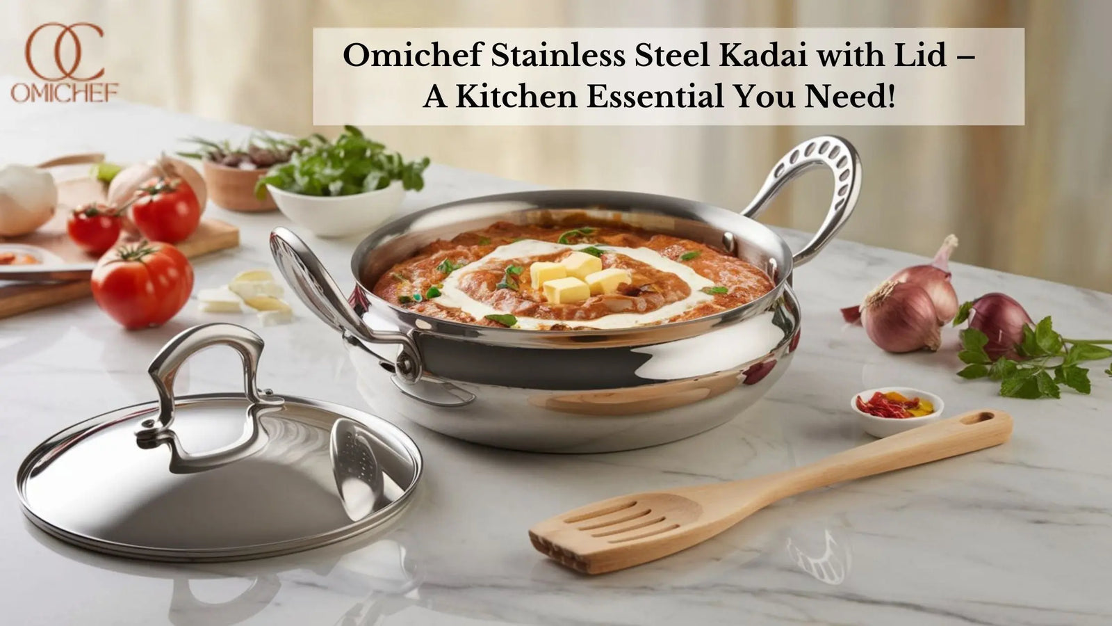 Stainless Steel Kadai with Lid