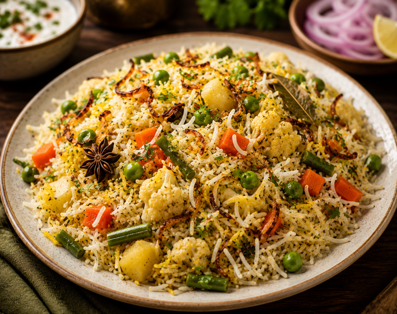 Lucknowi Vegetable Dum Pulao