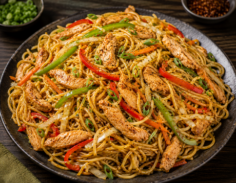 Chicken Hakka Noodles (Street-Style Stir Fry in Triply Wok)