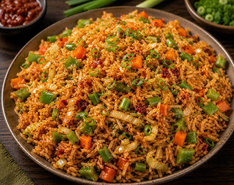 Veg Schezwan Fried Rice (High-Heat Wok Cooking)