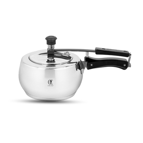 Trio Sandwich Bottom Stainless steel Pressure Cooker Inner Lid Induction & Gas Compatible OmiChef