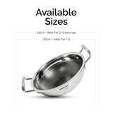 FLEX Triply HoneyComb Kadai with Free Spatula OmiChef