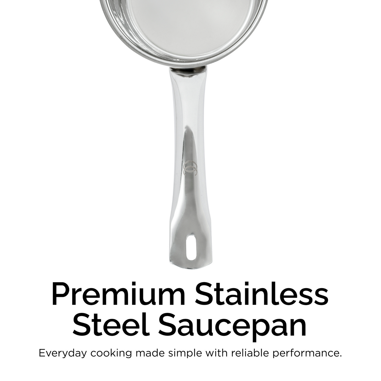 TRIO Stainless Steel Saucepan Set of 2 with Hollow Handle - Sandwich Bottom Cookware with Free Spatula | Induction Compatible OmiChef