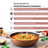 Ceramic Cookware Non Stick Set Combo | ISI Certified Kadai, Frypan & Tawa – Biscuit Color