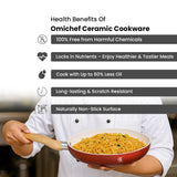 Ceramic Cookware Non Stick Set Combo | ISI Certified | Frying pan | Kadai | Tawa