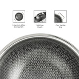 FLEX Triply HoneyComb Kadai with Free Spatula OmiChef