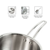 TRIMAX Triply Cookware Kadhai- Frypan - Saucepan Combo Set with Spatula Premium Quality OmiChef