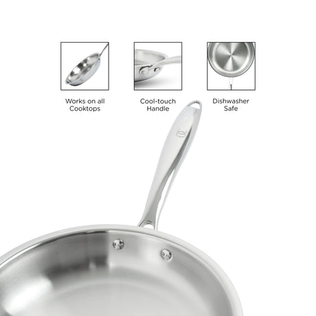 Premium TRIMAX Triply Cookware Set Kadai + Frypan + Wok with Free Wooden Spatula Combo OmiChef