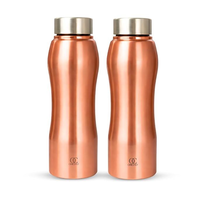 Omichef Stainless Steel Water Bottle 1L Copper Finish