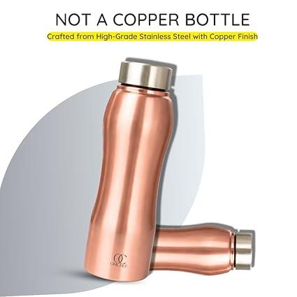 Omichef Stainless Steel Water Bottle 1L Copper Finish