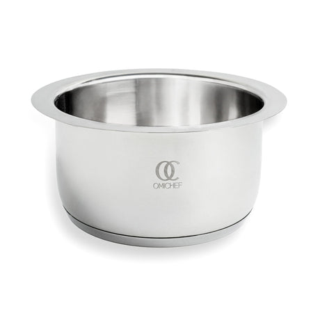 TRIO Sandwich Bottom Stainless Steel Tope Set Of 5 with Free Spatula - Induction Compatible OmiChef