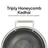 FLEX Triply HoneyComb Kadai with Free Spatula OmiChef