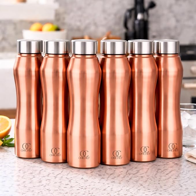 Omichef Stainless Steel Water Bottle 1L Copper Finish