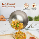 Triply Stainless Steel Wok with Lid, 1.9L/2.35L/3.1L, Premium Quality, 3 Layer Thick Body, 100% Toxin-free, Non-stick, Induction & Gas