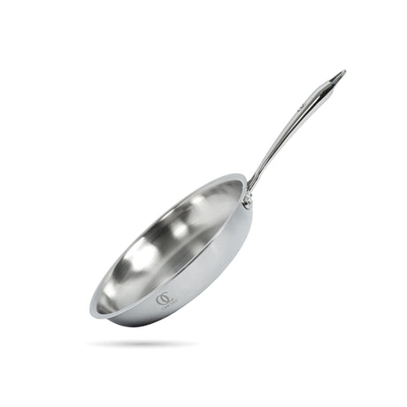 TRIMAX Triply Frying Pan Premium & Durable Stainless Steel Pan with Free Spatula OmiChef