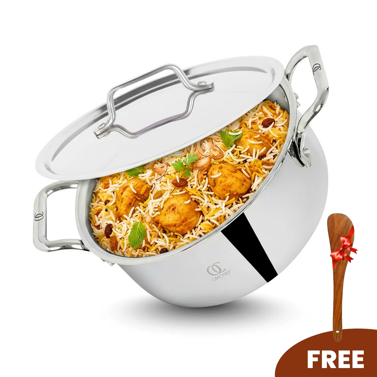 TRIMAX Triply Casserole/Dutch Oven/Biryani Pot with Free Spatula