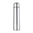 Omichef Silver Thermo Tough Double wall Steel Water bottle Hot & Cold for 24 hours Flask