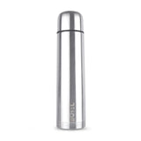 Omichef Silver Thermo Tough Double wall Steel Water bottle Hot & Cold for 24 hours Flask