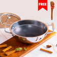 FLEX Triply HoneyComb Kadai with Free Spatula OmiChef