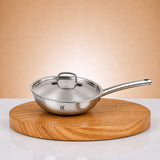 Triply Steel Frying Pan With Lid