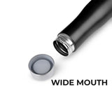 Black Hi-Rise Stainless Steel Water Bottle Single Wall 1 Litre