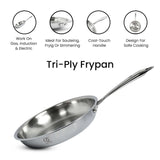 TRIMAX Triply Cookware Kadhai- Frypan - Saucepan Combo Set with Spatula Premium Quality OmiChef
