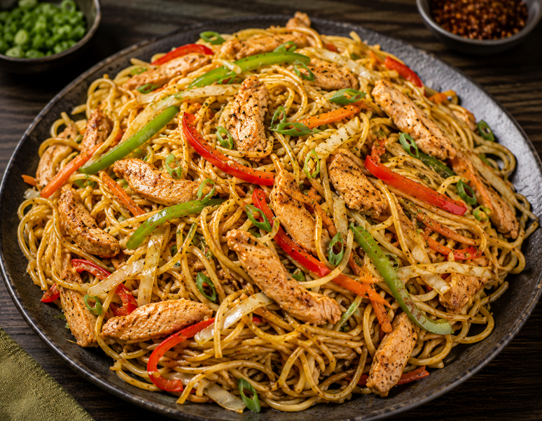 Chicken Hakka Noodles (Street-Style Stir Fry in Triply Wok)