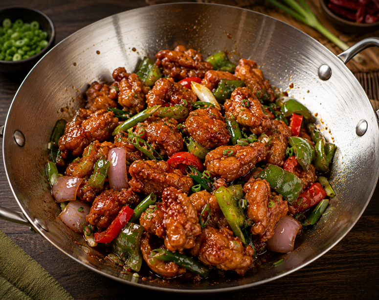 Chilli Chicken (Restaurant Style in Triply Chinese Wok)