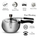 TRIMAX Triply Stainless Steel Pressure Cooker  Inner Lid Induction & Gas Compatible OmiChef