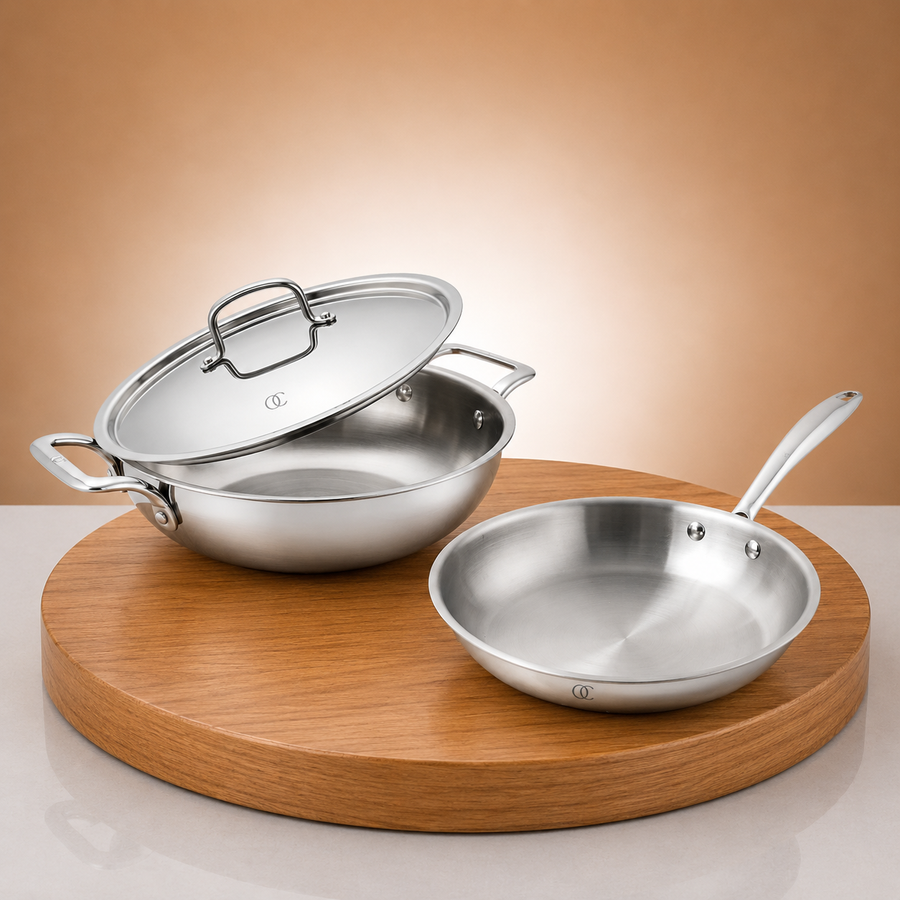 Triply Cookware Set | Kadai & Frypan (HCH)
