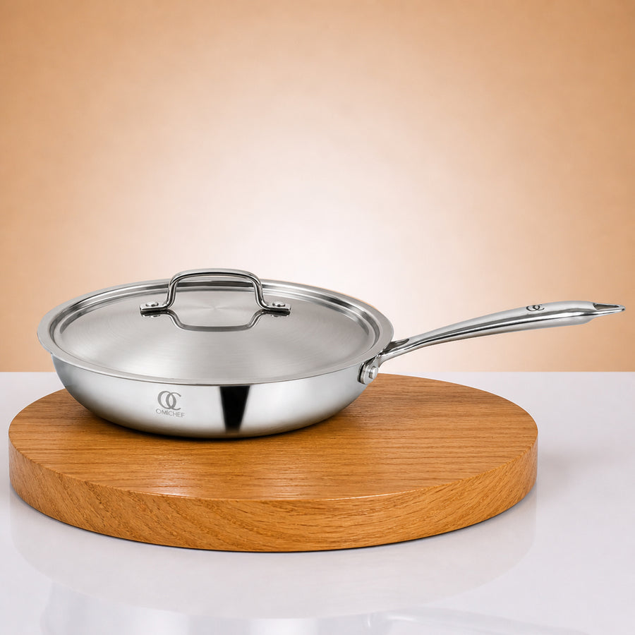 Stainless Steel Frypan for Indian Cooking