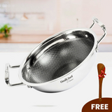 FLEX Triply HoneyComb Kadai with Free Spatula OmiChef